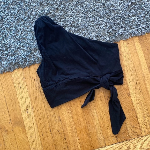 Free People Carmen Black One Shoulder Top Size Small - Picture 2 of 16